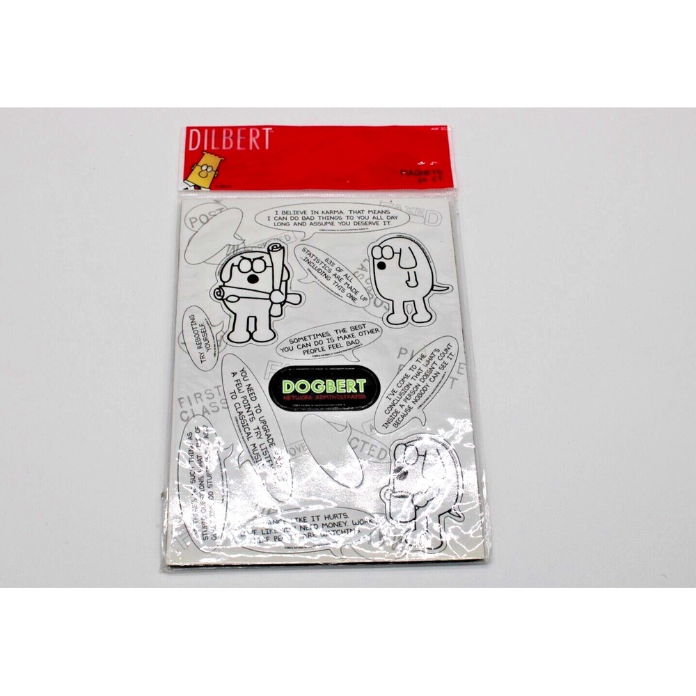 2008 Dilbert Dogbert Magnets 1 Pack of 14 Scott Adams, Inc. Office Quotes